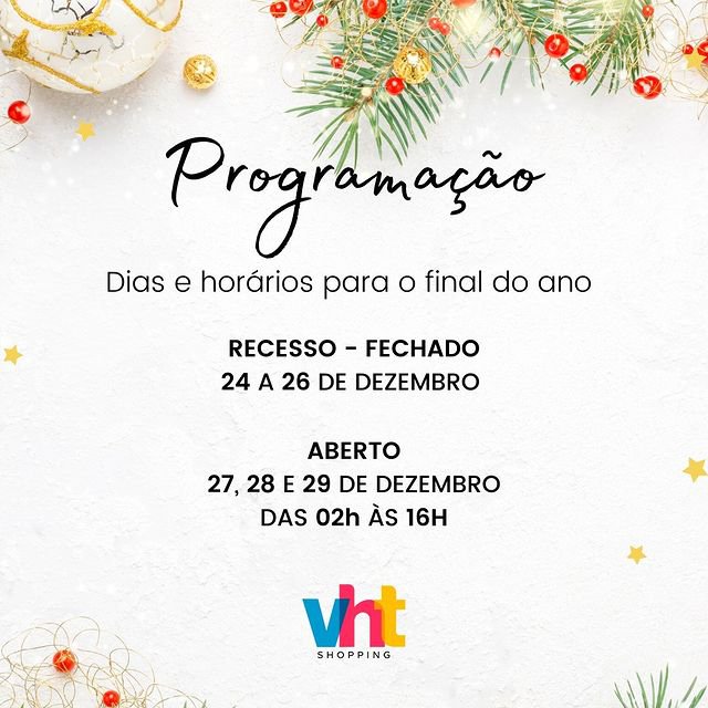 Imagem do instagram de Shopping VHT